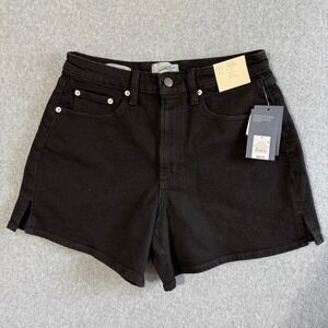 Universal Thread A-Line Shorts Minimalist 8 Black High Rise Denim 014-19-5730